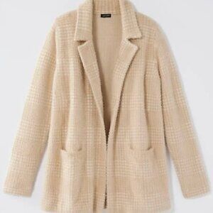 JJill Wearever Luxe Soft Plaid Sweater-Jacket